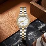 Ceshdun Elegant Two-Tone Crystal Bezel Women’S Wrist Watch MS Department Store Oman