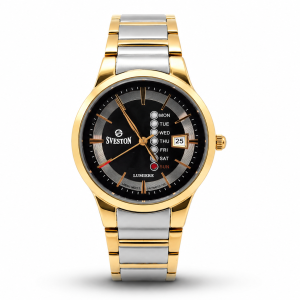 Sveston Lumiere Two-Tone Analog Watch with Day & Date Display – Assorted MS Department Store Oman
