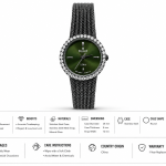 Sveston Lina Women’s Analog Watch with Crystal Bezel and Mesh Strap MS Department Store Oman