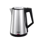 Stainless Steel Electric Kettle - Black/Silver MS Department Store Oman
