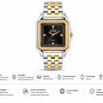 Sveston Ryen Women’s Square Dial Crystal-Bezel Stainless Steel Bracelet Watch MS Department Store Oman