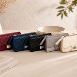 Premium Quilted PU Leather Zip Around Wallet
