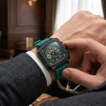 Men Brass Dial & Straps Analogue Multi Function Watch With Green Strap MS Department Store Oman