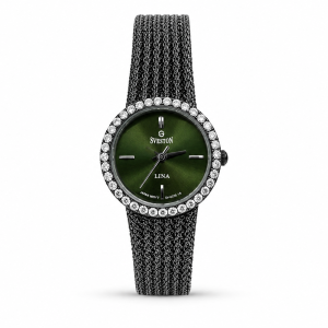 Sveston Lina Women’s Analog Watch with Crystal Bezel and Mesh Strap MS Department Store Oman