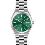 Ferro Women's Green Dial Stainless Steel Analog Quartz Wrist Watch with Date Display MS Department Store Oman