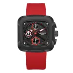 Lee Cooper Men'S Watches Analog Black Dial With Red Resin Strap MS Department Store Oman