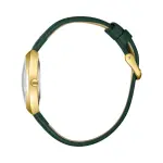 Lee Cooper London Women'S Watch – Gold Case With Emerald Green Dial And Green Leather Strap, Crystal Markers MS Department Store Oman