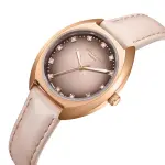 Lee Cooper London Women'S Watch Rose Gold Case With Pastel Pink Leather Strap And Crystal Markers MS Department Store Oman