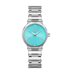 Lee Cooper Women'S Watches Analog Tiffany Blue Dial With Silver Stainless Steel Band MS Department Store Oman