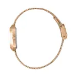Quartz Women'S Watch | Square Black Analog Dial With Rose Gold Case And Stainless Steel Mesh Bracelet MS Department Store Oman