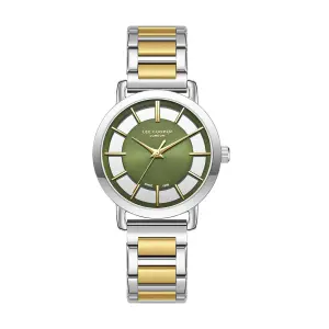 Lee Cooper Women'S Analog Watch Blue Dial With Green Metal Band MS Department Store Oman