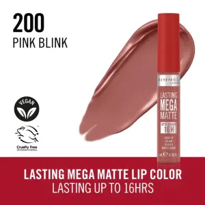 Rimmel Lasting Mega Matte Liquid Lipstick  200 -(Pink Blink) MS Department Store Oman