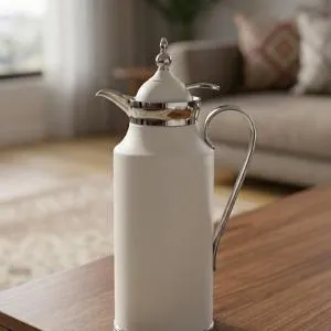 AL FURSAN  0.1 METAL VACUUM FLASK SILVER & WHITE MS Department Store Oman