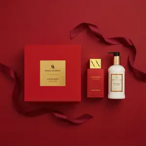 Shaghaf Oud Ahmar (Gift Set)-75Ml Edp + 300Ml Body Lotion MS Department Store Oman