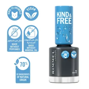 Rimmel Kind & Free - Nail Polish 158 -(All Greyed Out) MS Department Store Oman
