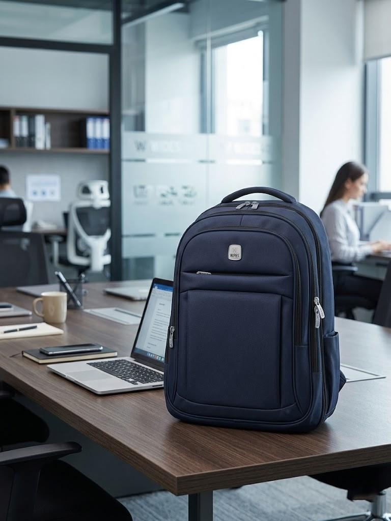 WIRES TROLLEY LAPTOP BACKPACK 19"NAV MS Department Store Oman