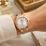 Daniel Klein Women'S Rose Gold Crystal Accent Analog Bracelet Watch MS Department Store Oman