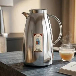 REGAL 1.5Ltr. P/B Flask Chrome Body - Jet Black MS Department Store Oman