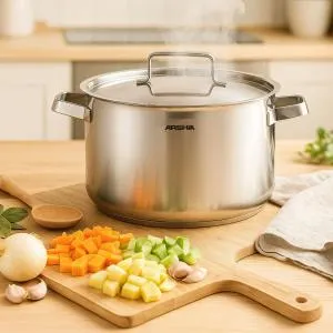 22Cm Casserole Stainles Steel With Lid MS Department Store Oman