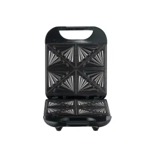 2-In-1 Sandwich Maker With 2 Detachable Plate - Black MS Department Store Oman