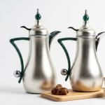 AL FURSAN 1. 0L*1.0L MATEL V.FLASK SET SILVER WITH GREEN HANDLE MS Department Store Oman