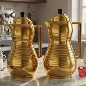 REGAL 0.7Ltr. + 1.0Ltr. P / B  Vacuum Flask Set[ChampaignGold] MS Department Store Oman
