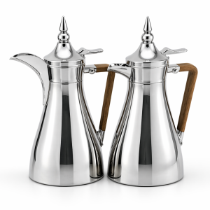 REGAL 1.0Ltr. + 1.0Ltr. Deluxe Vacuum Flask Set [L Coffee + Silver] MS Department Store Oman
