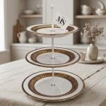 Blumen 3 Tire Serving Stand gold MS Department Store Oman
