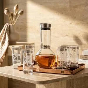 Juice Serving Set 7 Pcs From Jiwar - Silver MS Department Store Oman
