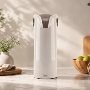REGAL1.9Ltr.  P/B Vacuum Flask - White + WoodenParts MS Department Store Oman