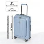 Verage Rome Monti Pp Trolley 4W   20" All With Front Pocket-Sky Blue MS Department Store Oman
