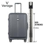Verage Rome Monti Pp Trolley 4W Spcs  20" All With Front Pocket-Dark Grey MS Department Store Oman
