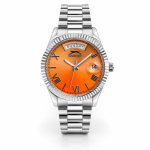 Slazenger Heritage Orange Day-Date Watch MS Department Store Oman