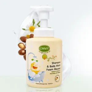 Enfant Organic Plus Shampoo&Body Wash Foam Mousse-400Ml MS Department Store Oman