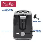 Prestige 2 Slice Toaster (Black) 220-240V 700W MS Department Store Oman