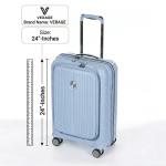Verage Rome Monti Pp Trolley 4W   24" All With Front Pocket-Sky Blue MS Department Store Oman