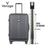 Verage Rome Monti Pp Trolley 4W Spcs  24" All With Front Pocket-Dark Grey MS Department Store Oman