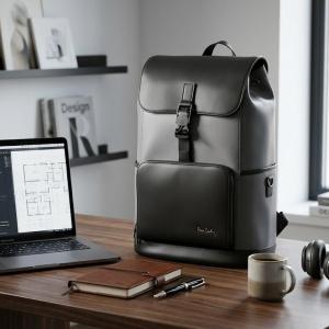 Pierre Cardin Shoulder Backpack Black MS Department Store Oman