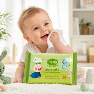 Enfant Extra Mild Face & Body Wipes 22 Sheets MS Department Store Oman