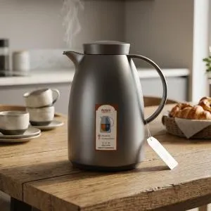 REGAL 1.5Ltr. P/B Flask Chrome Body - Matt Grey MS Department Store Oman