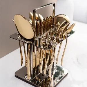 26Pcs Cutlery Set With Stacd - Gold MS Department Store Oman