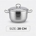 Stainless Steel Bonera Masterchef Single Pot 28 Cm MS Department Store Oman