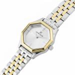 Daniel Klein Women'S Two-Tone Stainless Steel Octagonal Analog Wrist Watch – Silver White Dial MS Department Store Oman