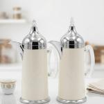 AL FURSAN  0.8L+0.8L V.FLASK SET SILVER & WHITE MS Department Store Oman