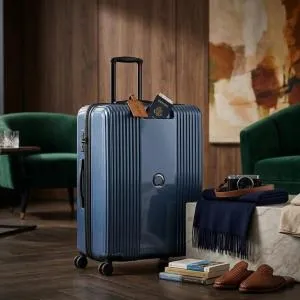 Delsey Trolley Ophelie Val 55 Cm Cab Ext 4Dr Ink Blu MS Department Store Oman