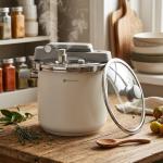 3 Pcs Mega Pro Series Pressure Cooker 8 Litergray MS Department Store Oman