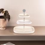3 Layer Stand From Mirral - Grey + Silver MS Department Store Oman