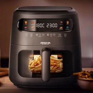 8L Window Basket Air Fryer - Black MS Department Store Oman