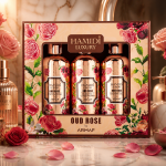 3Pc Pack Hamidi Luxury Oud Rose-95Ml (Shower Gel/Body Lotion/Shampoo Cum Conditioner) MS Department Store Oman