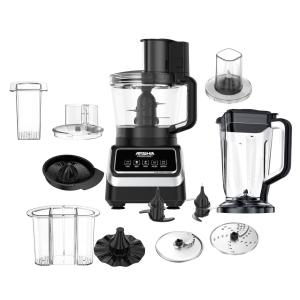 1-In-10 Food Processor Black/Silver MS Department Store Oman